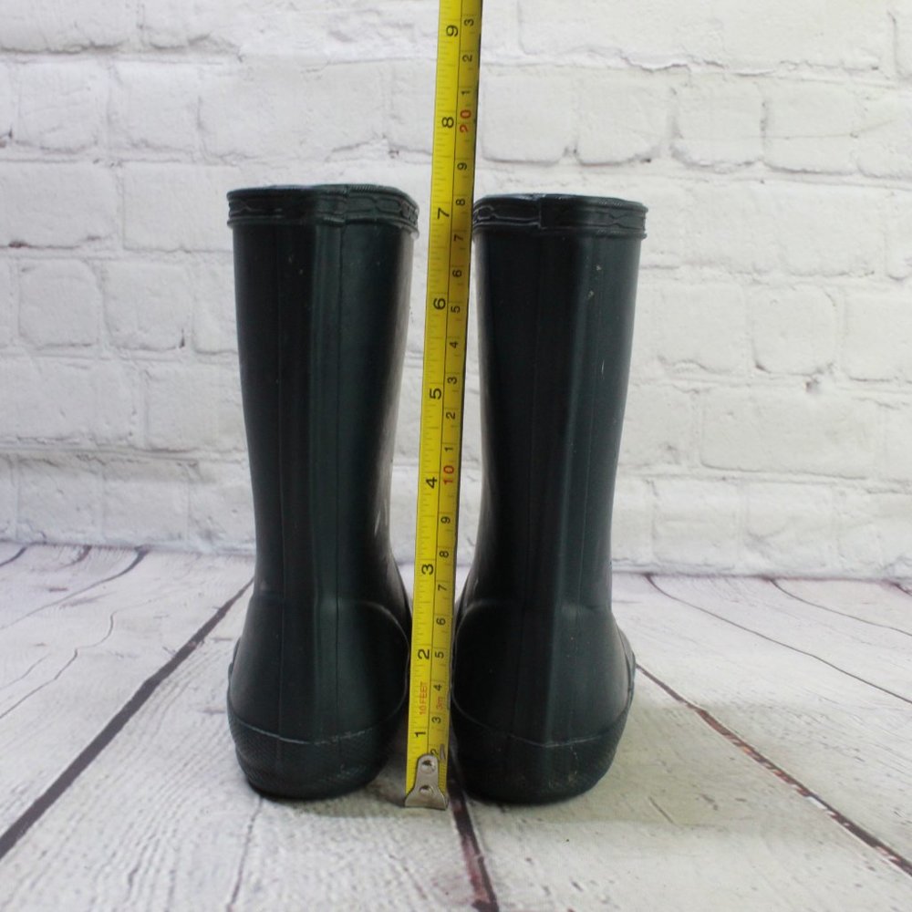 Hunter Kid's Classic Dark Green Rubber Rain Boots Size US B 8 G 9 - Picture 8 of 9